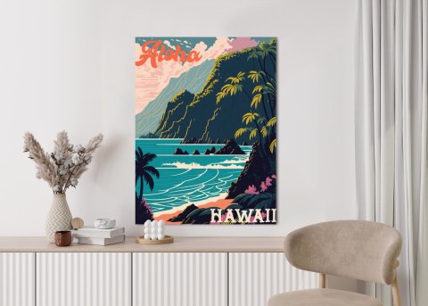 Plakat Hawaje Retro Krajobraz