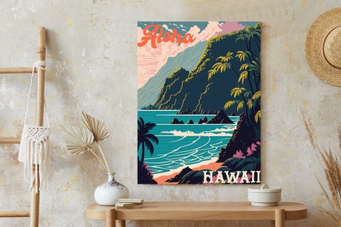 Plakat Hawaje Retro Krajobraz