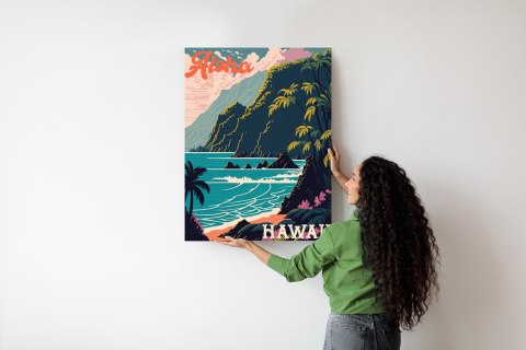 Plakat Hawaje Retro Krajobraz