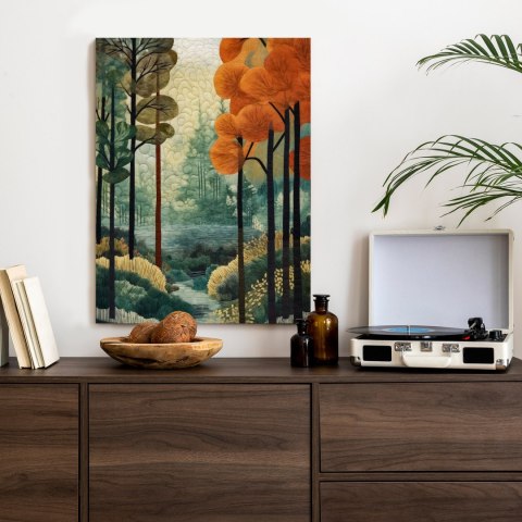 Plakat Jesienny Krajobraz Z Lasem Abstrakcja