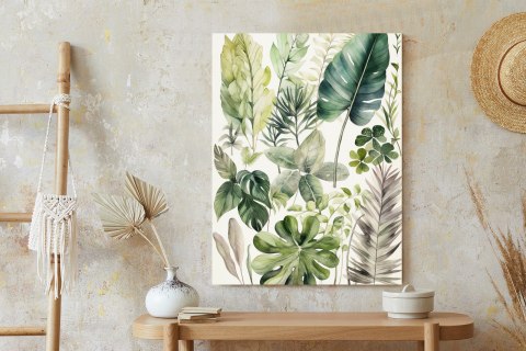 Plakat Kolekcja Roślin Zielone Liście