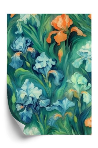 Plakat Kolorowe Kwiaty Irysy