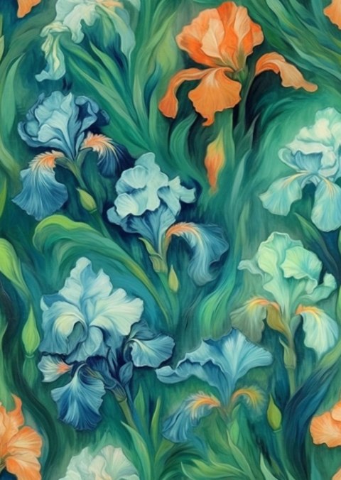 Plakat Kolorowe Kwiaty Irysy