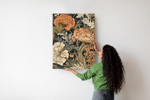 Plakat Kwiaty I Liście Retro Vintage