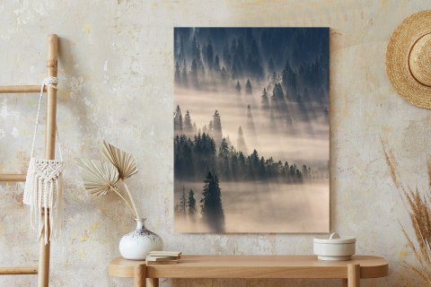 Plakat Mglisty Górski Las Natura
