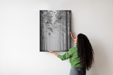 Plakat Ptaki W Mrocznym Lesie