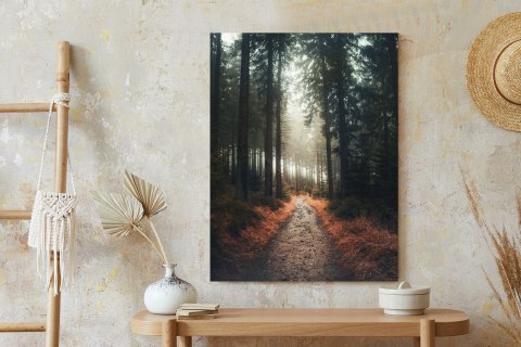 Plakat Ścieżka W Lesie W Mglisty Poranek
