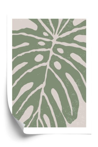 Plakat Zielony Liść Monstera