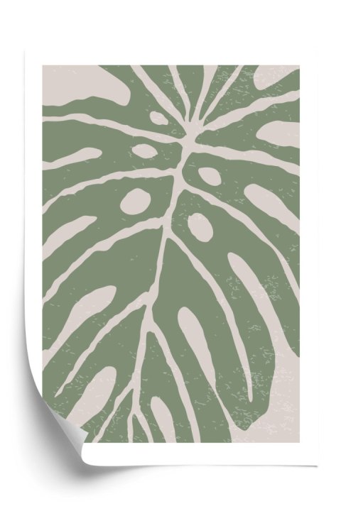 Plakat Zielony Liść Monstera