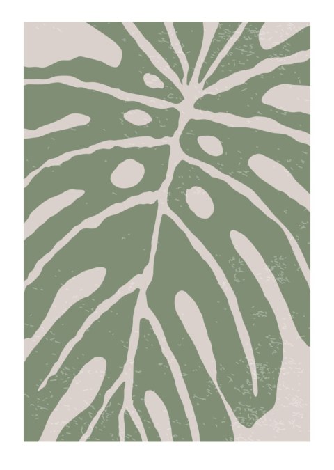 Plakat Zielony Liść Monstera