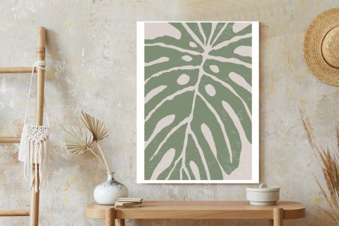 Plakat Zielony Liść Monstera