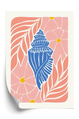 Plakat Abstrakcja Minimalistyczne Rośliny W Stylu Matisse&#039;a