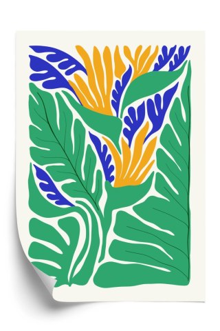 Plakat Abstrakcyjne Roślinki W Stylu Matisse