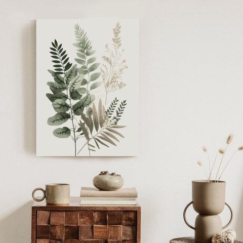 Plakat Akwarelowe Gałązki Roślin Z Liśćmi