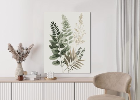 Plakat Akwarelowe Gałązki Roślin Z Liśćmi