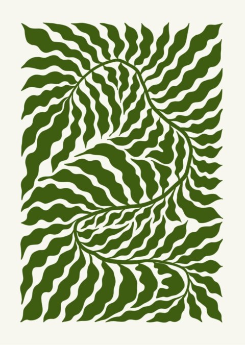 Plakat Botaniczna Kompozycja Minimalistyczna Abstrakcja
