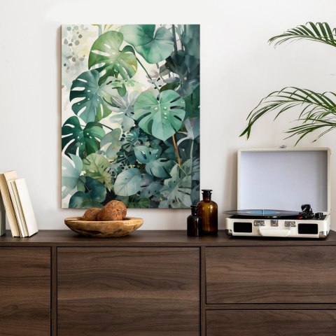 Plakat Botaniczne Zielone Tło Monstera