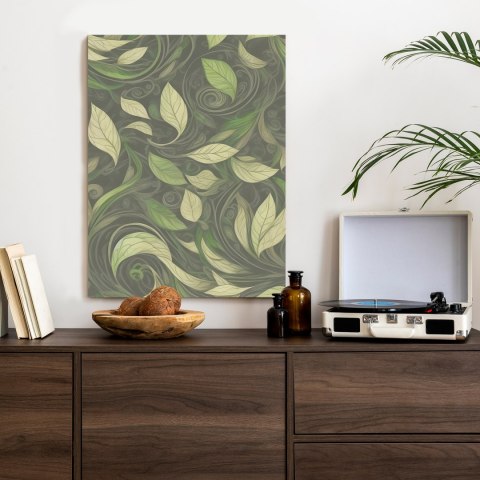 Plakat Botaniczny Wzór Liście W Odcieniach Zieleni