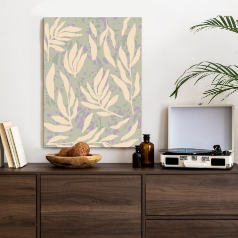 Plakat Botaniczny Wzór Z Beżowymi Gałązkami