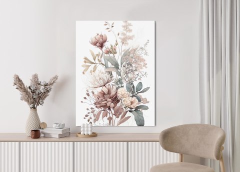 Plakat Bukiet Pastelowych Romantycznych Kwiatów