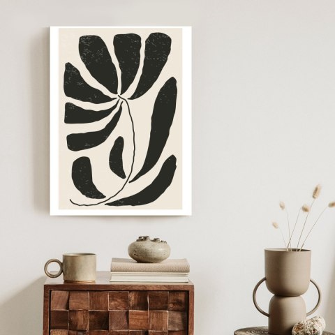 Plakat Kwiat Z Liśćmi W Stylu Matisse