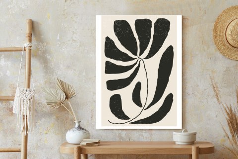 Plakat Kwiat Z Liśćmi W Stylu Matisse