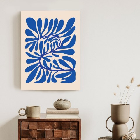 Plakat Minimalistyczny Wzór Niebieska Roślina