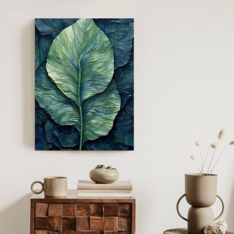 Plakat Natura Abstrakcyjny Zielony Liść