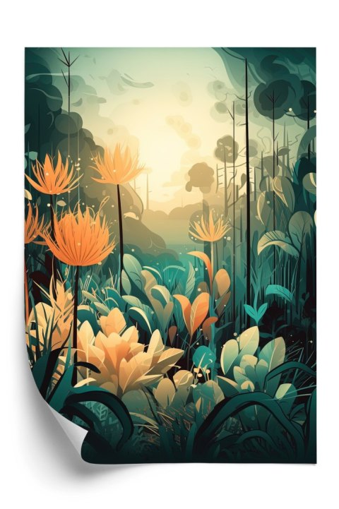 Plakat Roślinność W Tropikalnej Dżungli