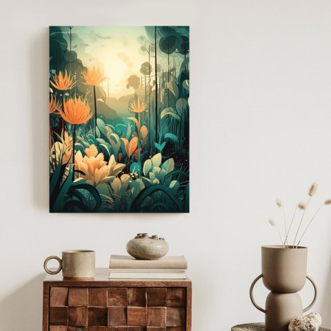 Plakat Roślinność W Tropikalnej Dżungli