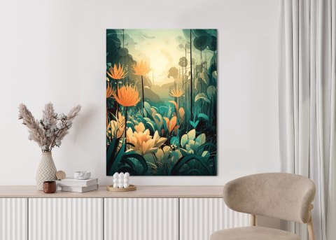 Plakat Roślinność W Tropikalnej Dżungli