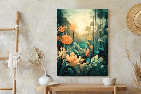 Plakat Roślinność W Tropikalnej Dżungli