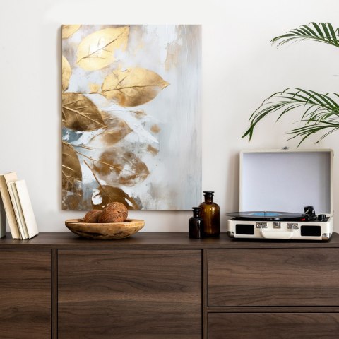 Plakat Złoto Na Malowanych Liściach