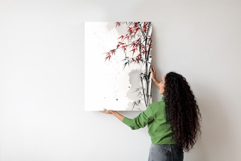 Plakat Ilustracja Drzewek Bambusowych