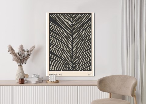 Plakat Minimalistyczna Grafika Liścia