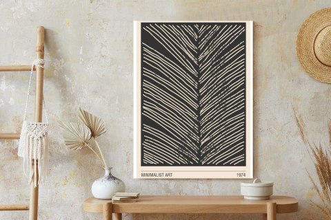 Plakat Minimalistyczna Grafika Liścia