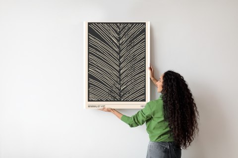 Plakat Minimalistyczna Grafika Liścia