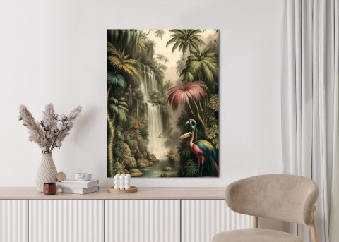 Plakat Palmy Dżungla I Tropikalne Zwierzęta