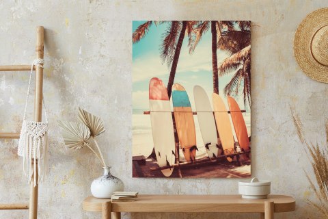 Plakat Palmy Z Deskami Surfingowymi