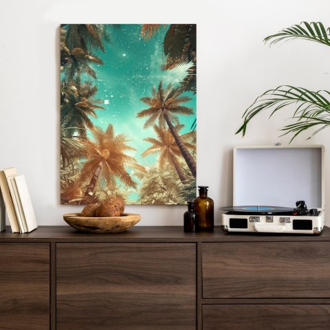 Plakat Piękne Letnie Palmy Z Gwiazdami