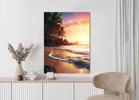 Plakat Plaża Morze I Drzewa Palmowe
