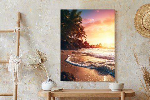 Plakat Plaża Morze I Drzewa Palmowe
