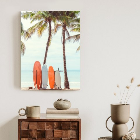 Plakat Surfing I Drzewa Palmowe