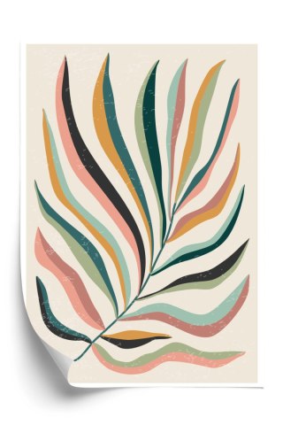 Plakat Wielobarwny Liść Matisse