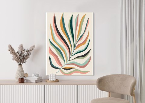 Plakat Wielobarwny Liść Matisse