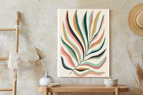 Plakat Wielobarwny Liść Matisse