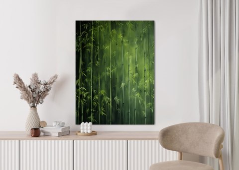 Plakat Zielony Las Bambusowy