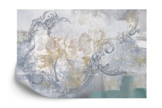 Fototapeta Freski Na Kamiennej Ścianie W Stylu Loft