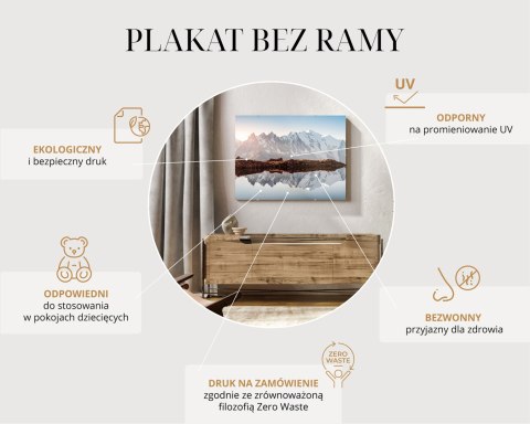 Plakat Białe Drobne Kwiatki Na Różowym Tle