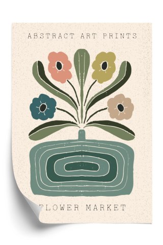 Plakat Nowoczesna Ilustracja Z Wazonem Kwiatów